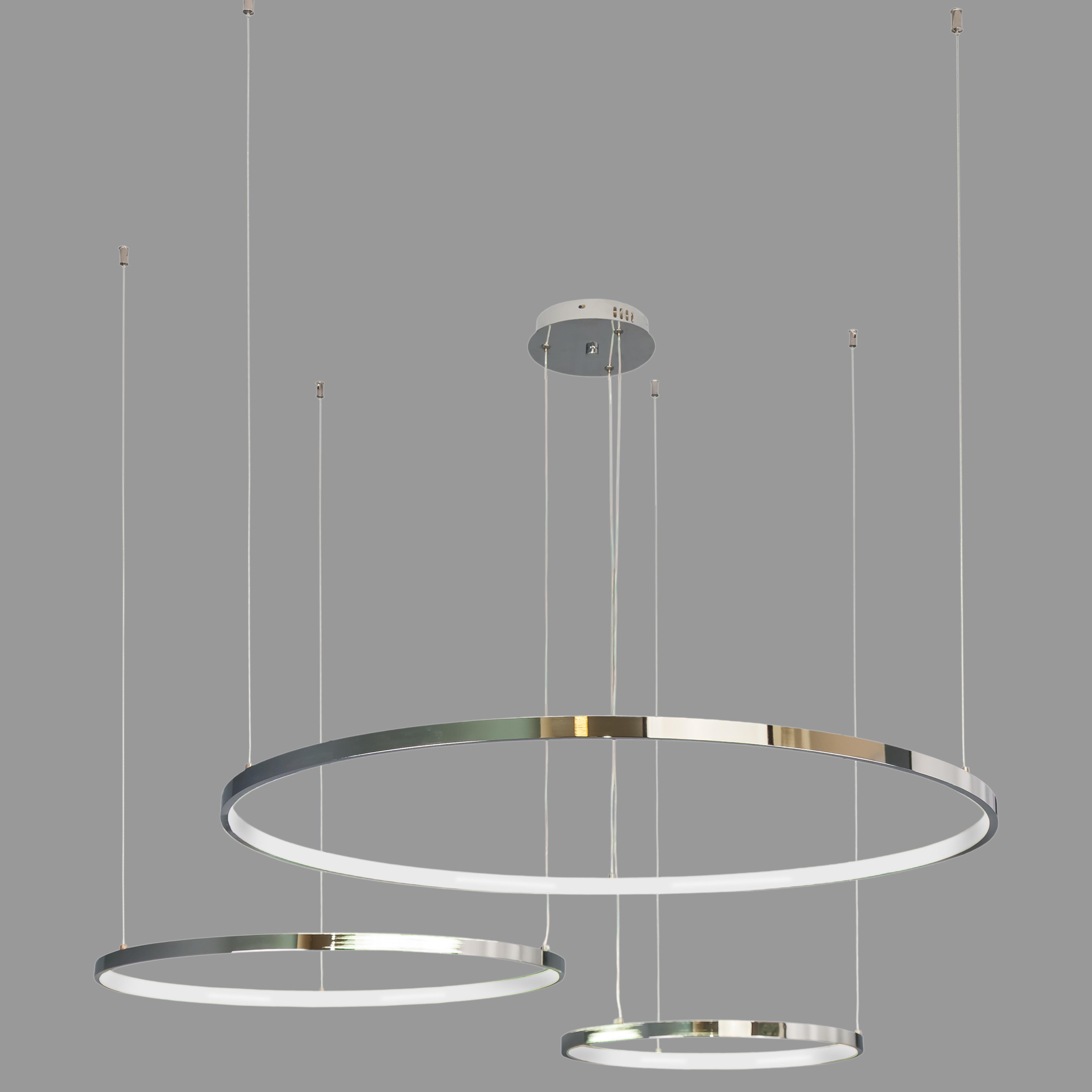 Люстра кільцева Circle 130W 40/60/80 см Хром (52-9832-3B CHROME) - фото 4 Люстра кільцева Circle 130W 40/60/80 см Хром (52-9832-3B CHROME) - фото 4