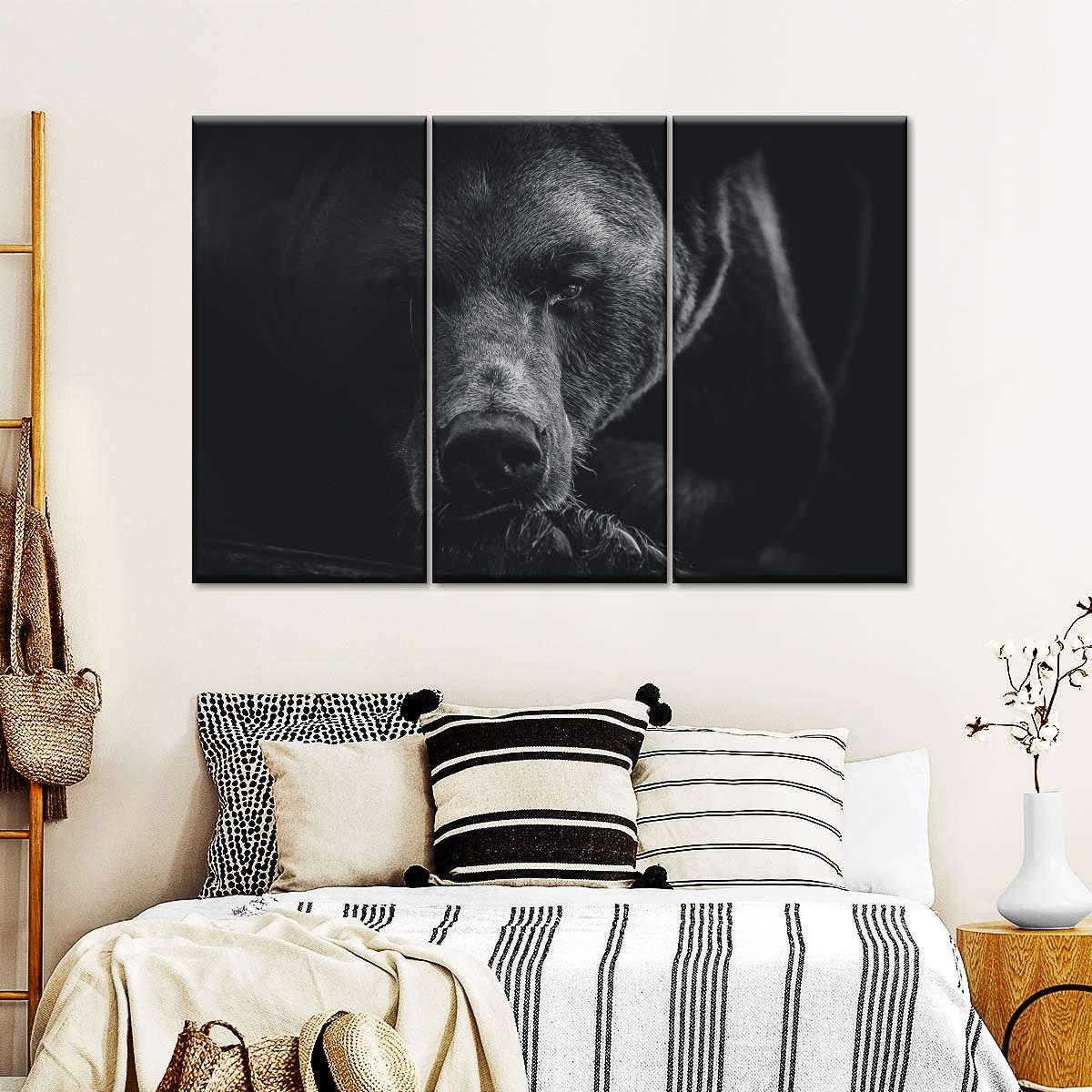 Модульная картина KIL Art Взгляд из темноты из трех частей 128x81 см (M3_L_32)
