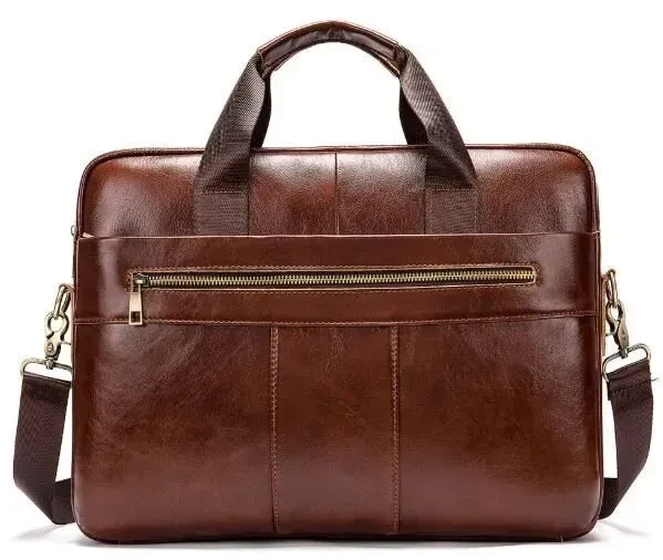 Портфель-сумка деловой мужской Vintage 14836 из зернистой кожи Коричневый (32173087)