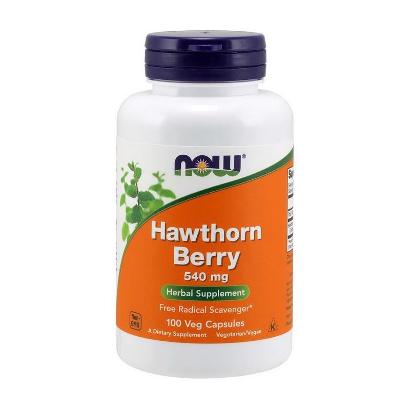 Боярышник ягоды NOW Hawthorn Berry 540 mg 100 вер. капс.