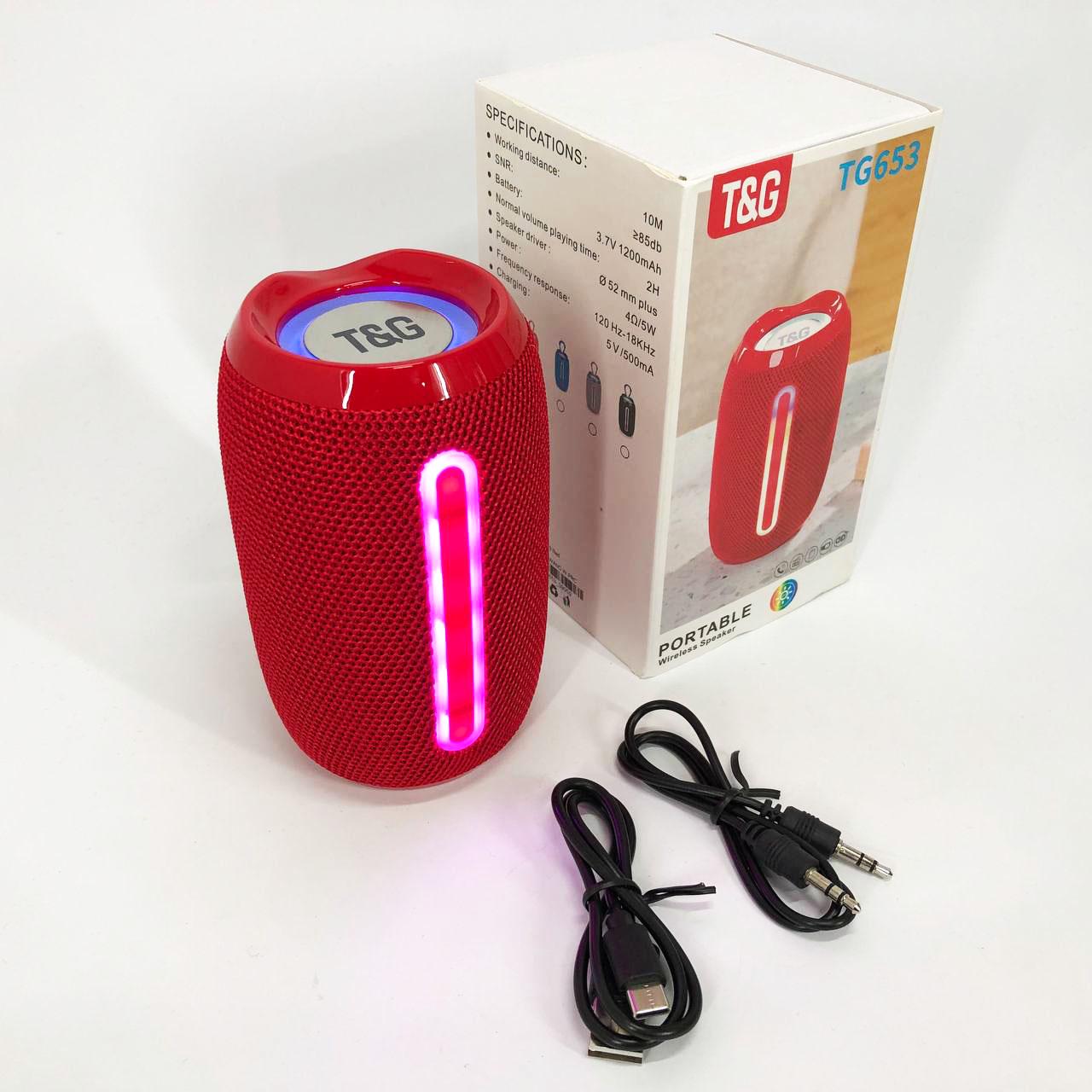 Портативна колонка Bluetooth TG653 USB з ремінцем Червоний - фото 5 Портативна колонка Bluetooth TG653 USB з ремінцем Червоний - фото 5