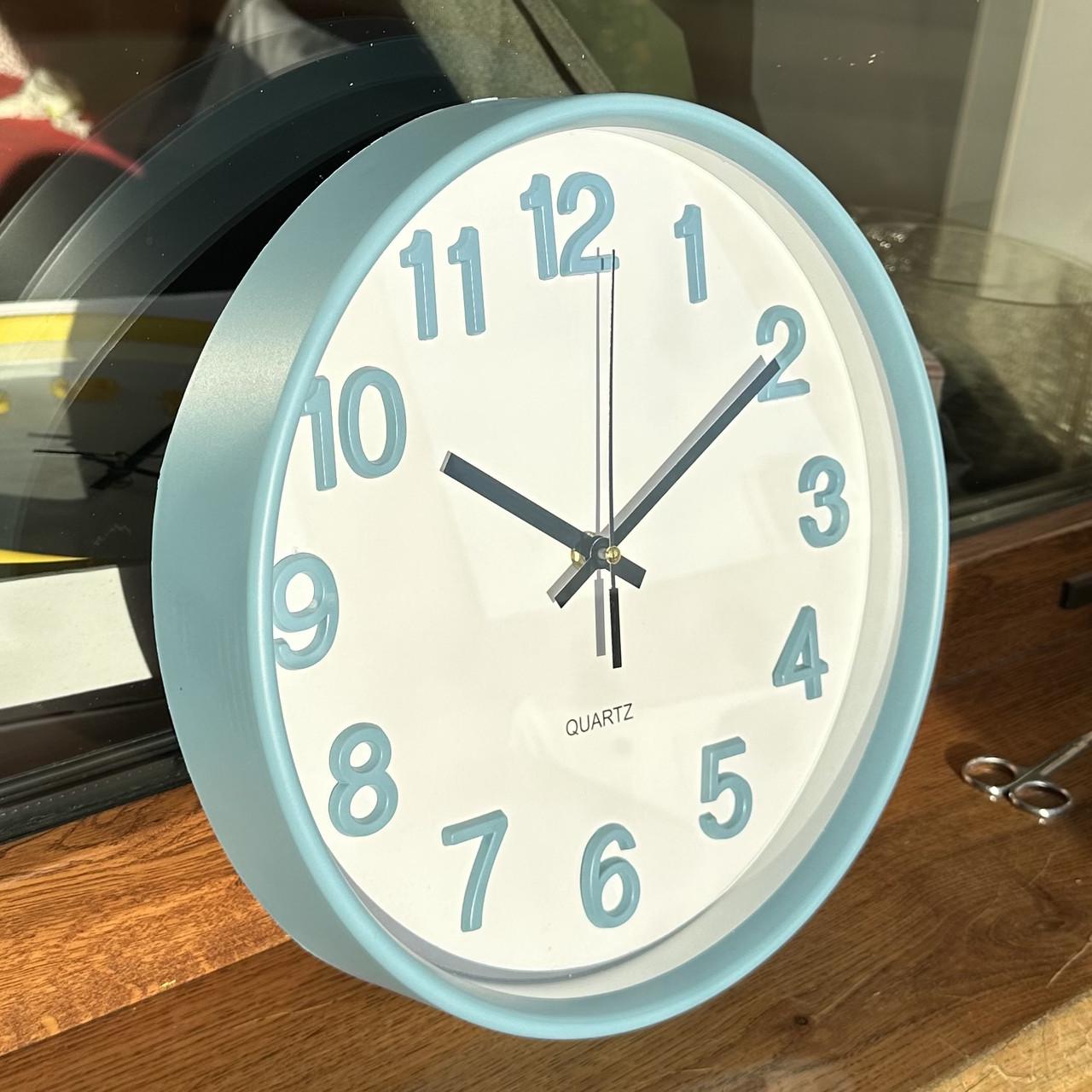 Годинник настінний безшумний Quartz OH-252-Sky 30 см Блакитний (2764179390) - фото 7 Годинник настінний безшумний Quartz OH-252-Sky 30 см Блакитний (2764179390) - фото 7