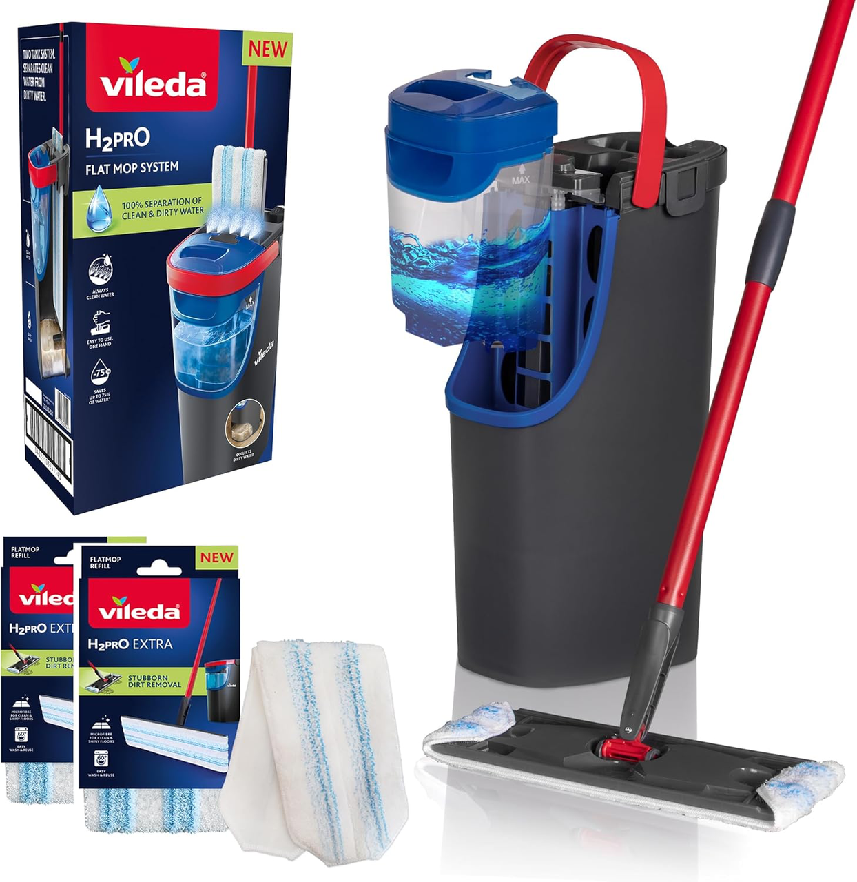 Комплект для прибирання H2PRO FLAT MOP SYSTEM (29488712) Комплект для прибирання H2PRO FLAT MOP SYSTEM (29488712)