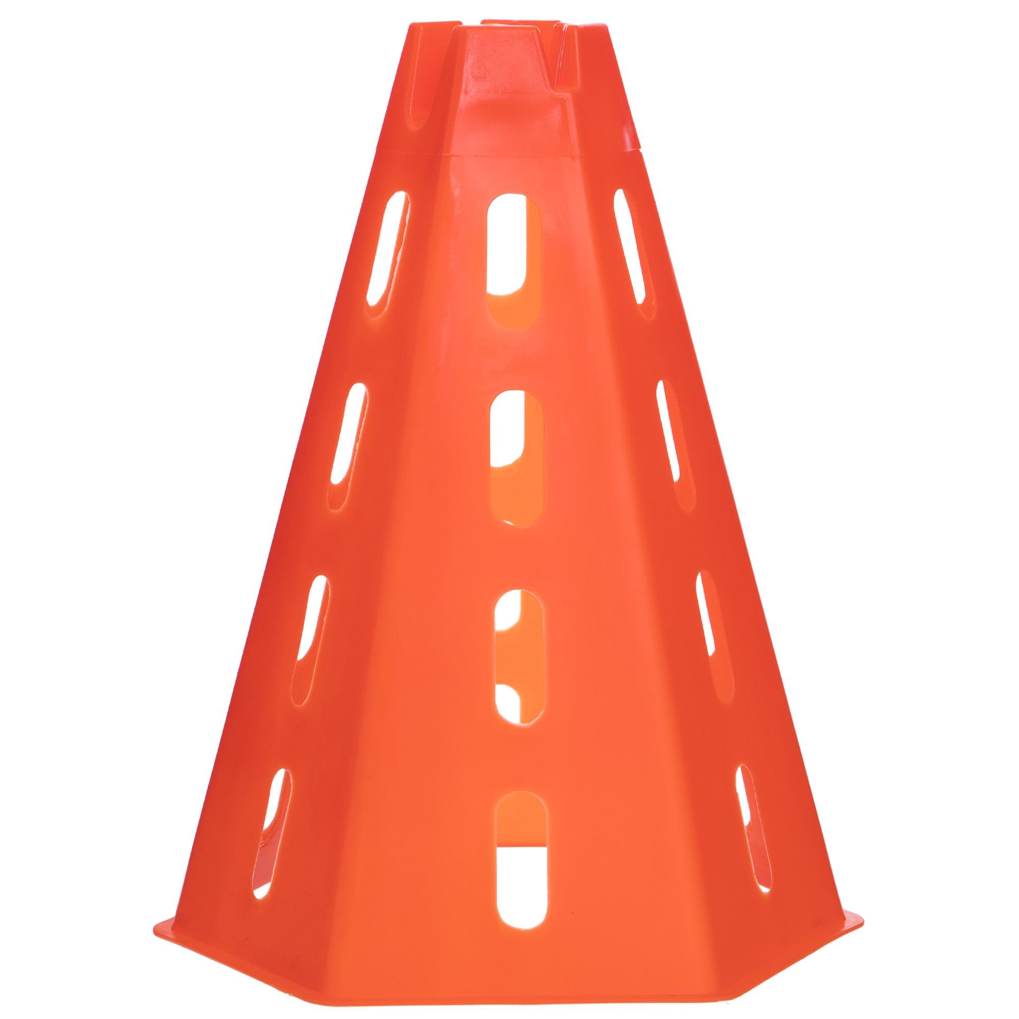 Конус-фишка для тренировок с отверстиями для штанги и держателем сверху Zelart SP-Sport C-2866 30 см Оранжевый (DR007414)