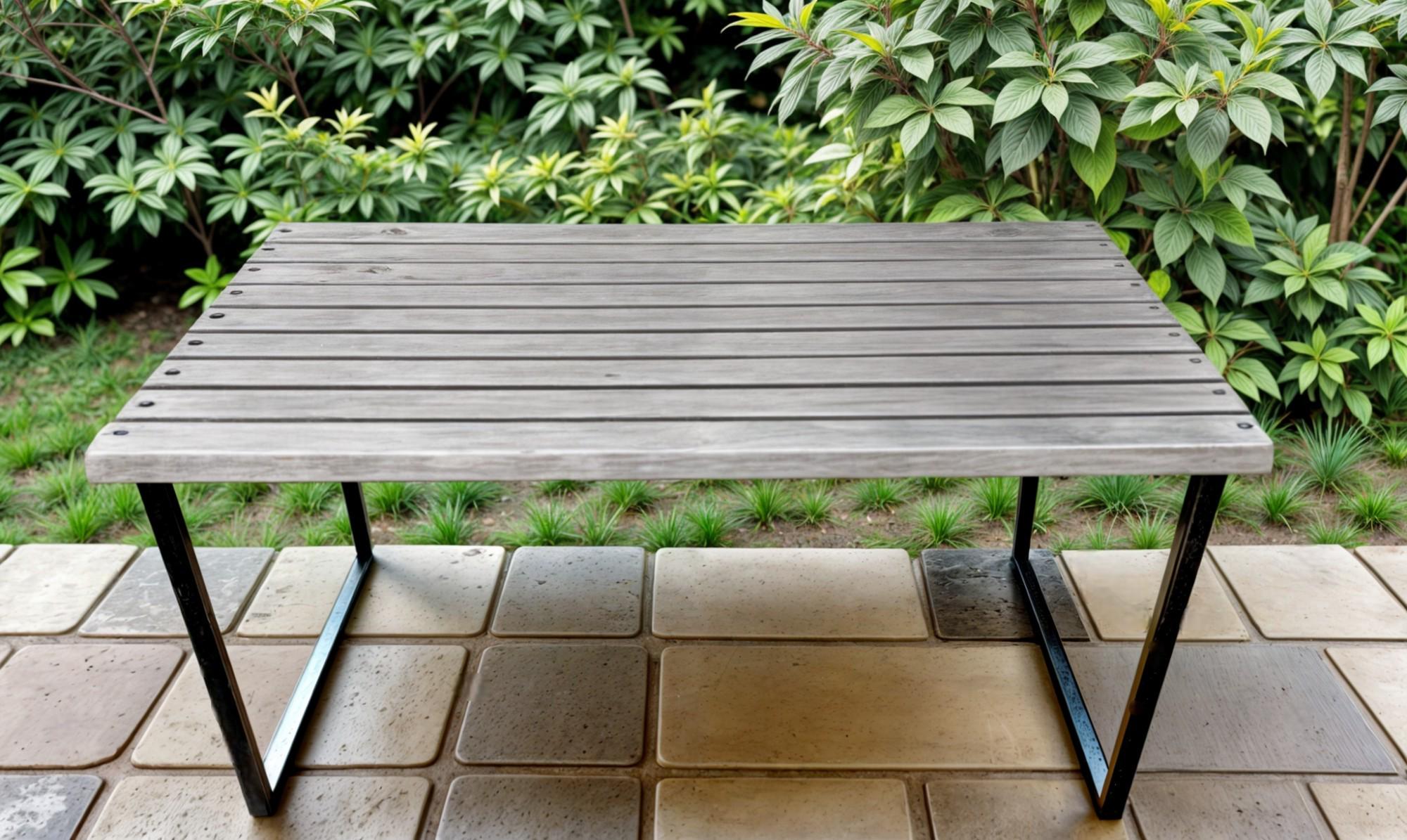 Стіл садовий Tobi Sho Грід у стилі Лофт 3000х700х800 мм Антрацит - фото 1