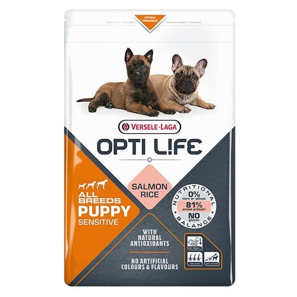 Корм сухой для щенков всех пород Opti Life Puppy Sensitive Premium Лосось 2,5 кг (311622)