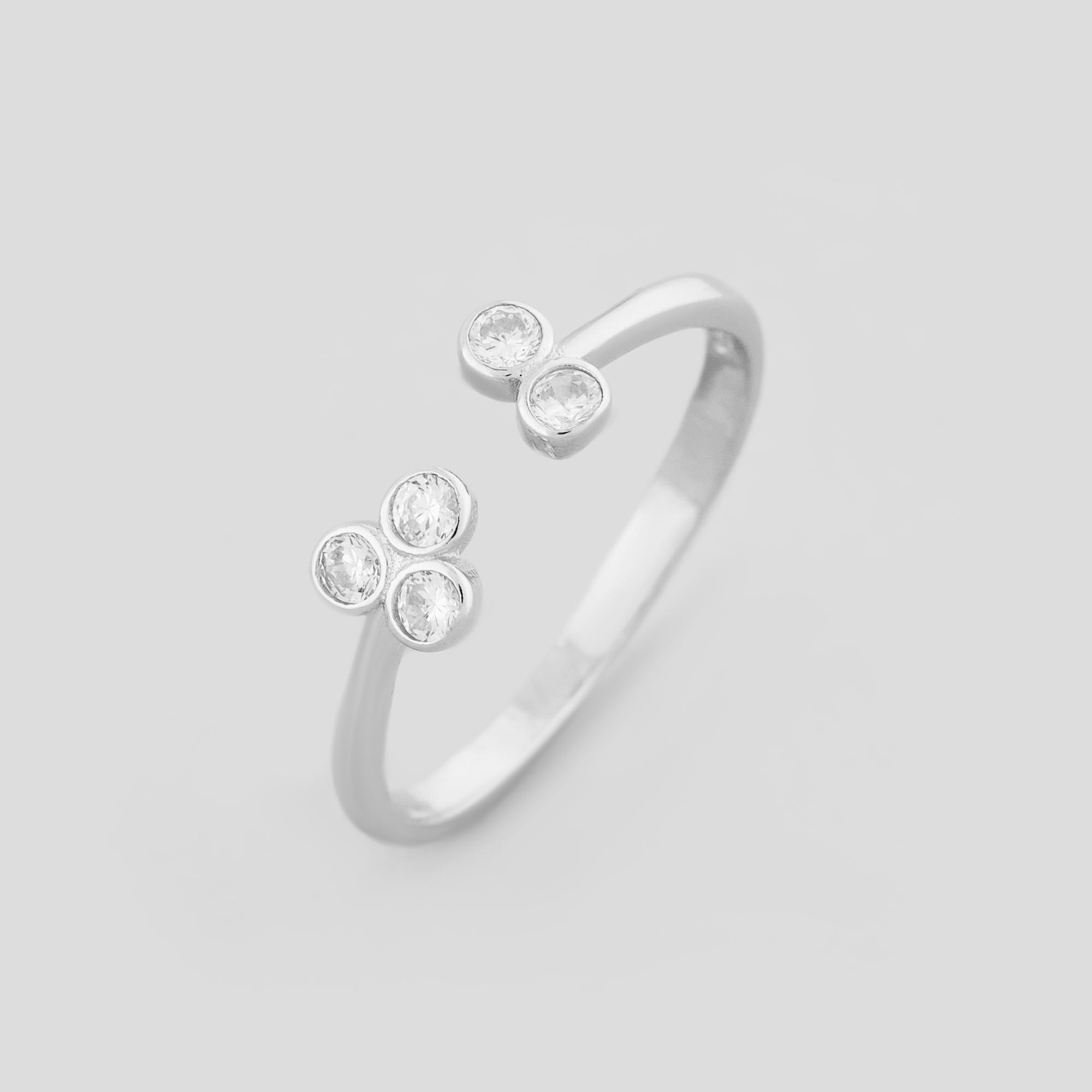 Серебряное кольцо Minimal Концептуальность (15839)