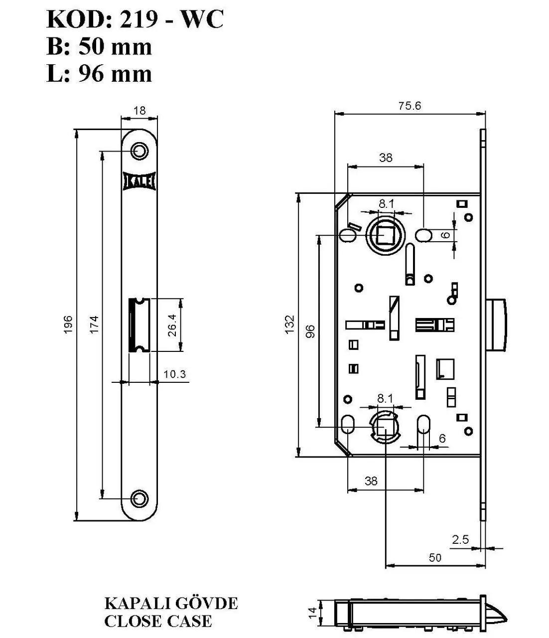 Замок 219 межкомнатный WC Латунь (1-30200) - фото 2 Замок 219 межкомнатный WC Латунь (1-30200) - фото 2