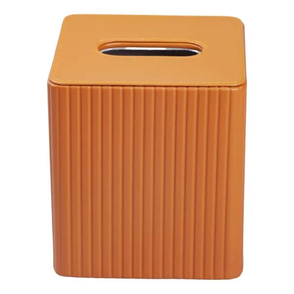 Серветниця з екошкіри 13х13х14,7 см Помаранчевий