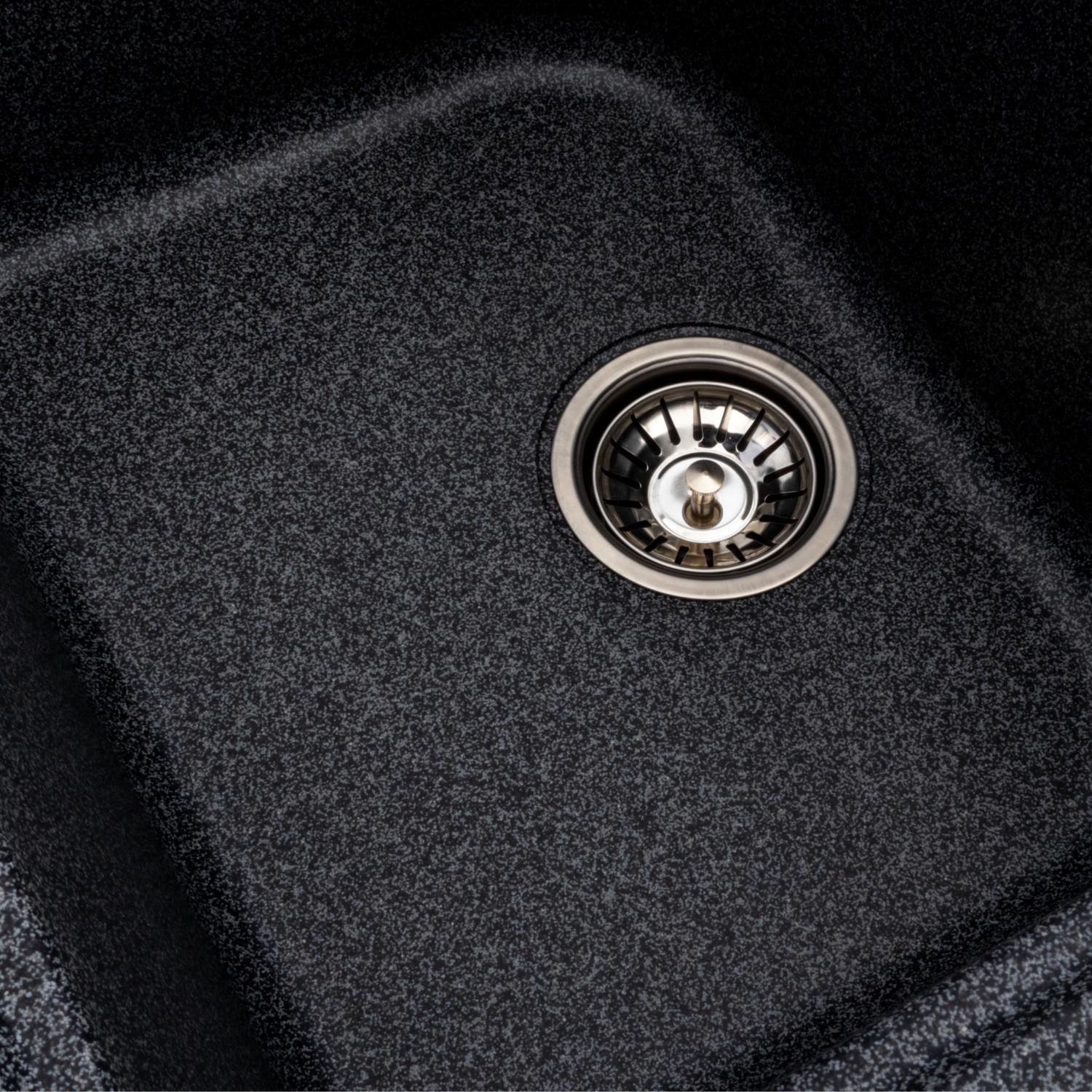 Мойка кухонная Platinum PLS-A35784 две чаши гранитная прямоугольная 785x498 мм Графитовый (25959544) - фото 5