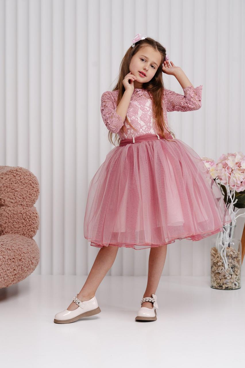 Платье праздничное для девочки 122 см Розовый (2415867093)