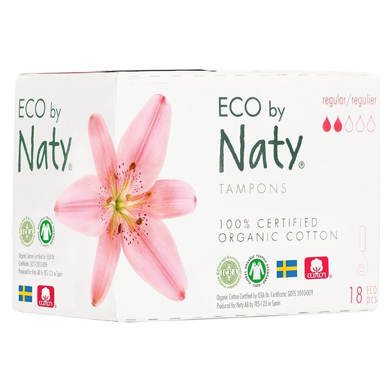 Тампони гігієнічні Eco by Naty Regular Digital 2 краплі 18 шт. (245876) - фото 1