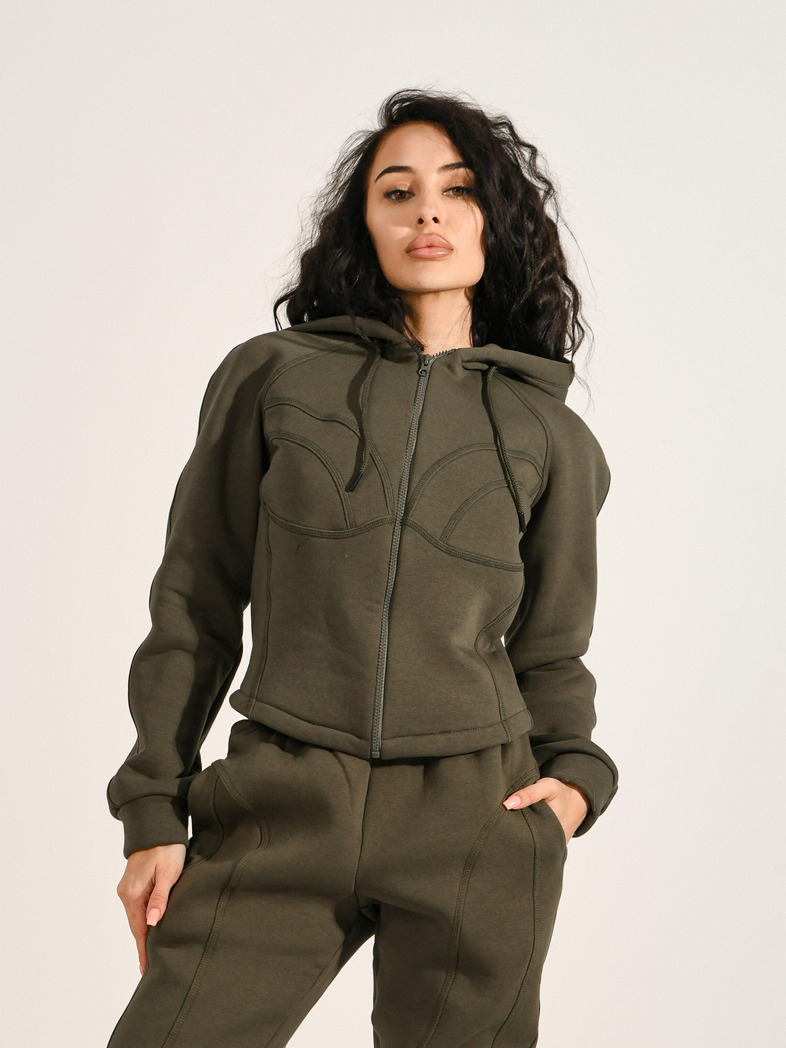 Худи женский Nova Vega теплый на флисе XS/S Хаки (803055-0045)