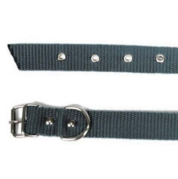 Нашийник для тварин капроновий одинарний 25 мм х 60 см Сірий (2296441708) - фото 1