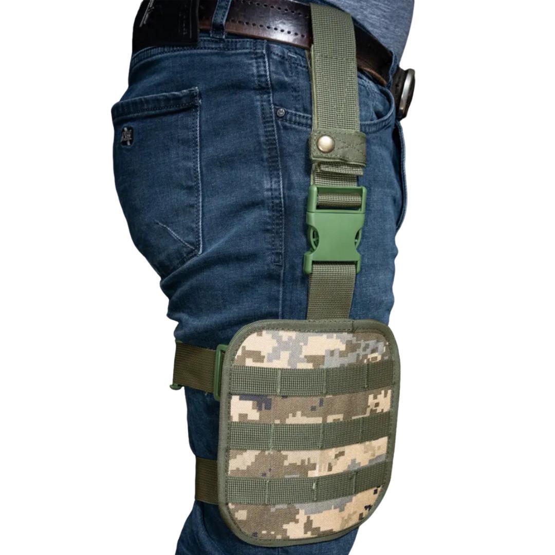 Платформа на стегно для підсумків Kirasa Cordura 1000D Molle 15х20 Pixel (KI284) - фото 3 Платформа на стегно для підсумків Kirasa Cordura 1000D Molle 15х20 Pixel (KI284) - фото 3