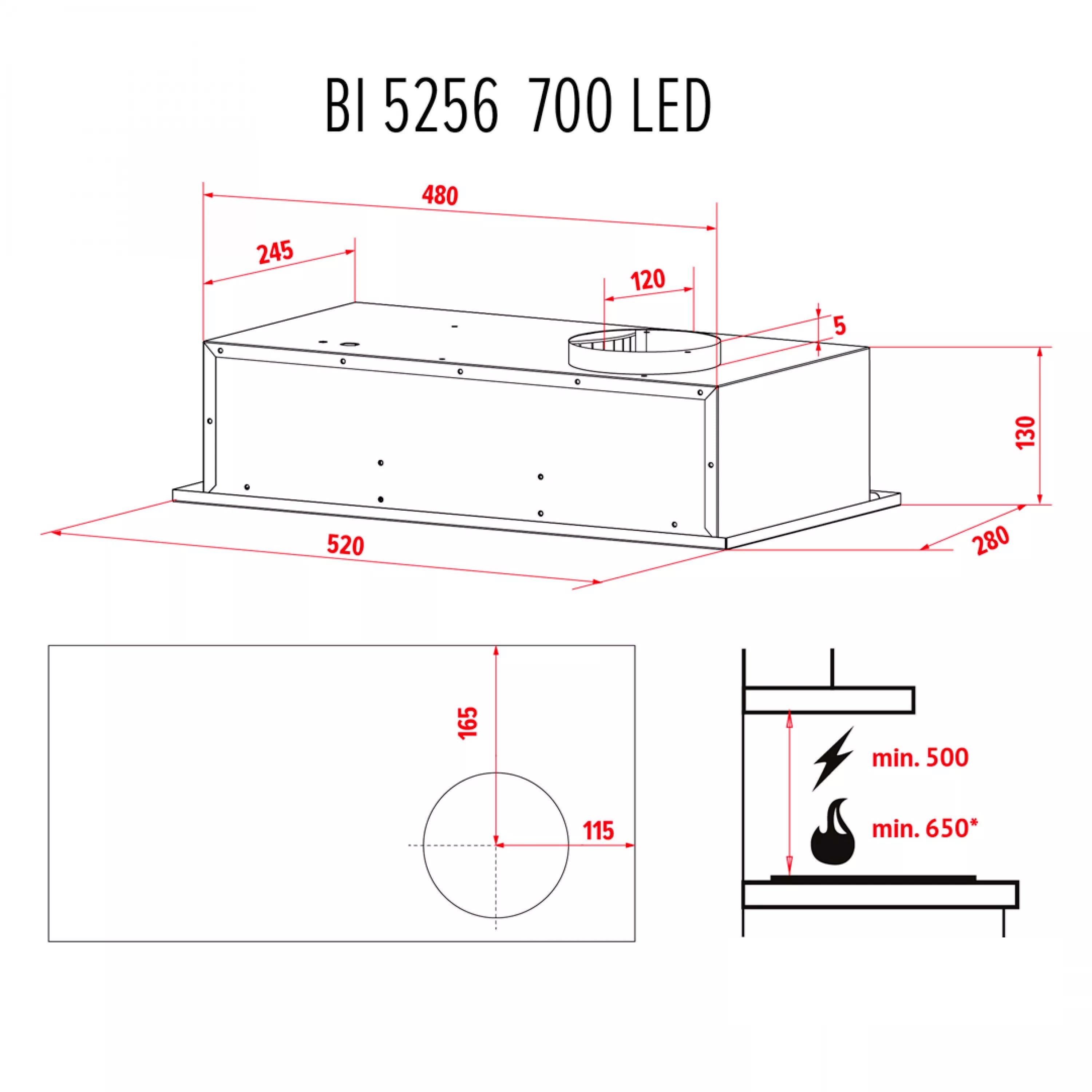 Вытяжка PERFELLI BI 5256 WH 700 LED - фото 11 Вытяжка PERFELLI BI 5256 WH 700 LED - фото 11