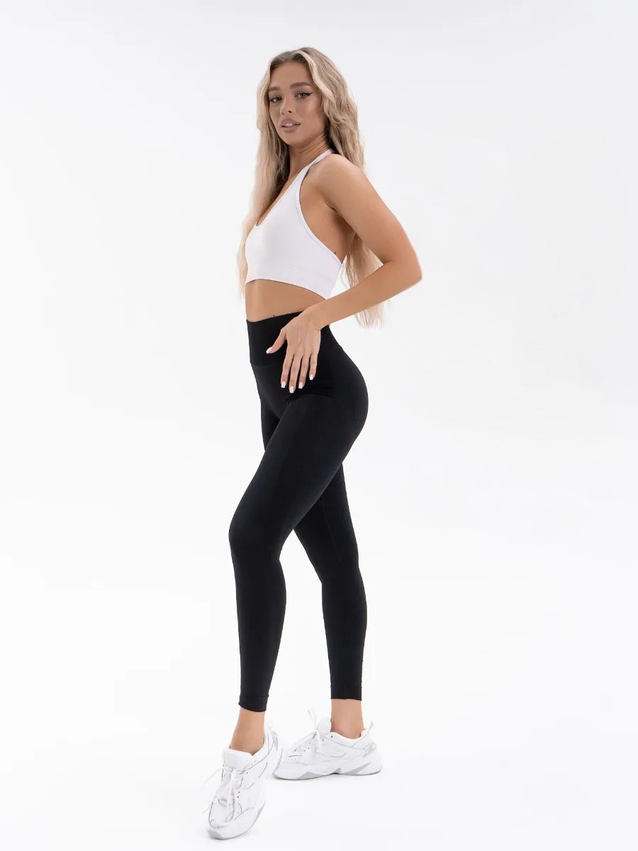 Лосини спортивні для тренувань та повсякденного носіння з подвійним Push Up ефектом L Чорний (70145/L) - фото 4 Лосини спортивні для тренувань та повсякденного носіння з подвійним Push Up ефектом L Чорний (70145/L) - фото 4