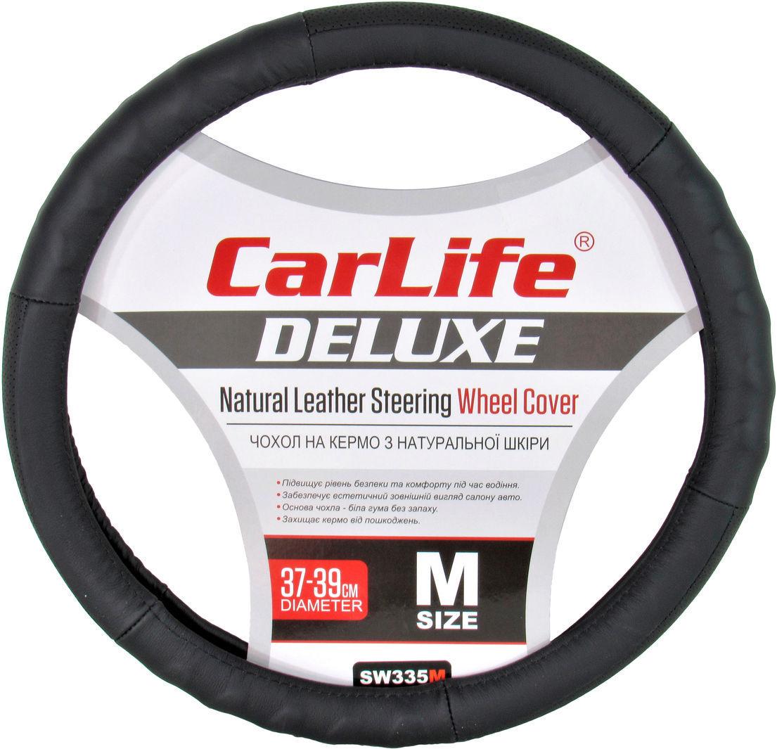 Чехол на руль CarLife M 37-39 см Черный (0300453) Чехол на руль CarLife M 37-39 см Черный (0300453)