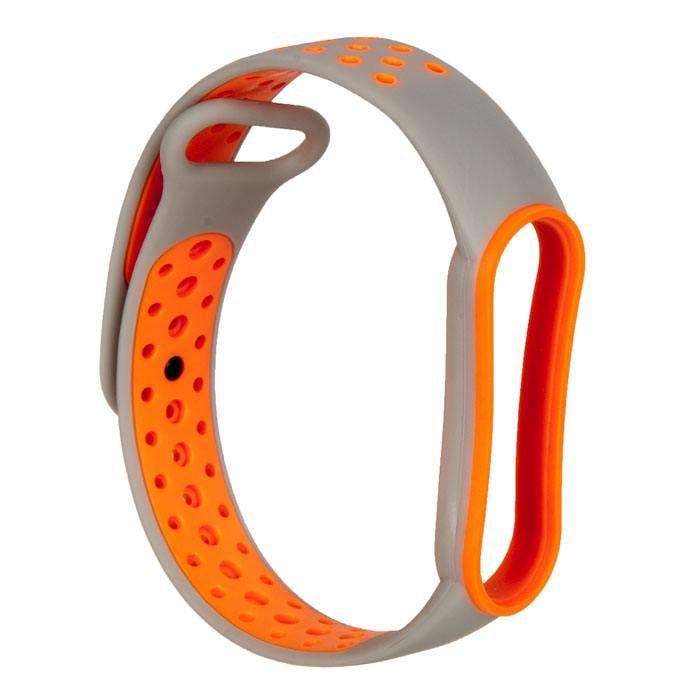 Ремешок для Mi Band 5/6/7 Sport Grey/Orange (29782261)