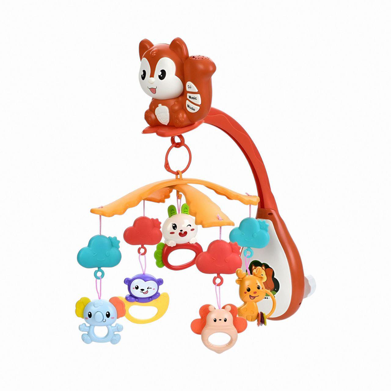 Карусель на кроватку 668-38N с 5 подвесными игрушками-погремушками