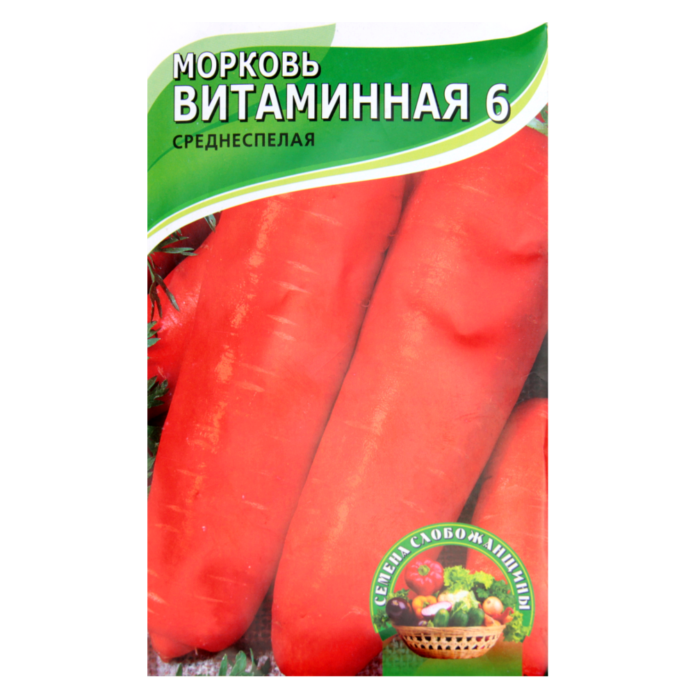 Семена моркови Витаминная 6 среднеспелая 10 г (23120)