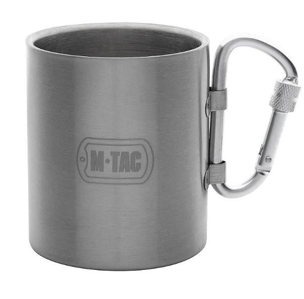 Термокружка с карабином M-Tac из нержавеющей стали