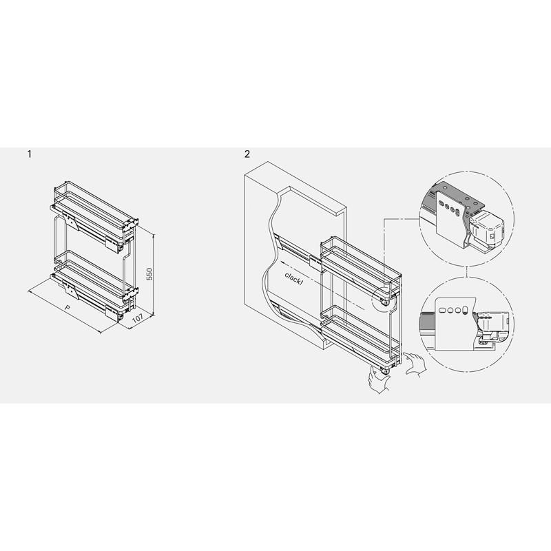 Карго левое крепление Vibo Galaxy 150 мм Графит (ELQGM152SXPRPOMBASVGF) - фото 3 Карго левое крепление Vibo Galaxy 150 мм Графит (ELQGM152SXPRPOMBASVGF) - фото 3