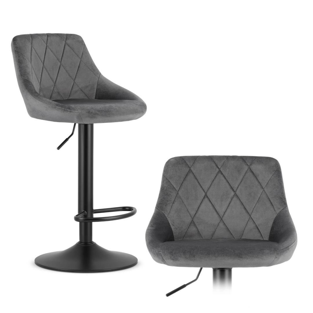 Стул барный хокер Homart 902VB велюр Серый (9624) - фото 2 Стул барный хокер Homart 902VB велюр Серый (9624) - фото 2