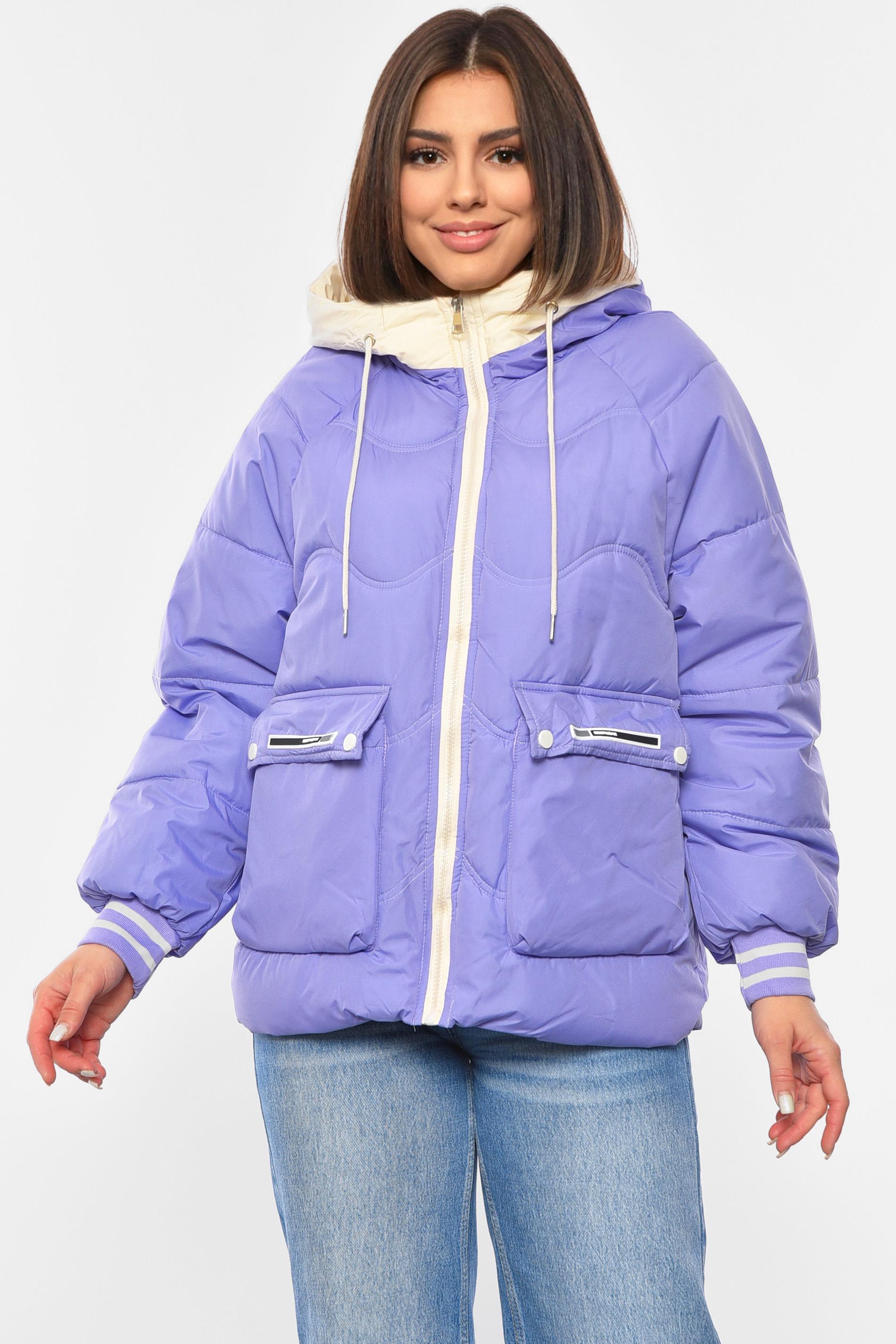 Куртка жіноча демісезонна L Бузковий (192459) - фото 2 Куртка жіноча демісезонна L Бузковий (192459) - фото 2