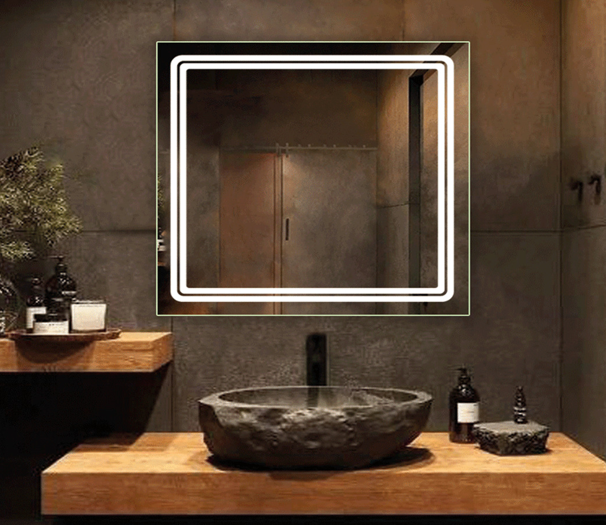 Зеркало DecorLed Led с подсветкой в ванную комнату 900x800 мм (ZSD-066) Зеркало DecorLed Led с подсветкой в ванную комнату 900x800 мм (ZSD-066)