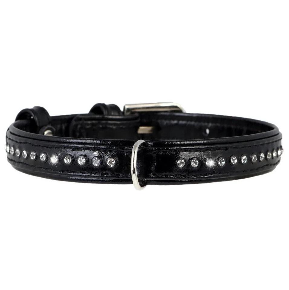 Ошейник для собак CoLLaR Brilliance со стразами 27-36 см 15 мм Черный (3057)