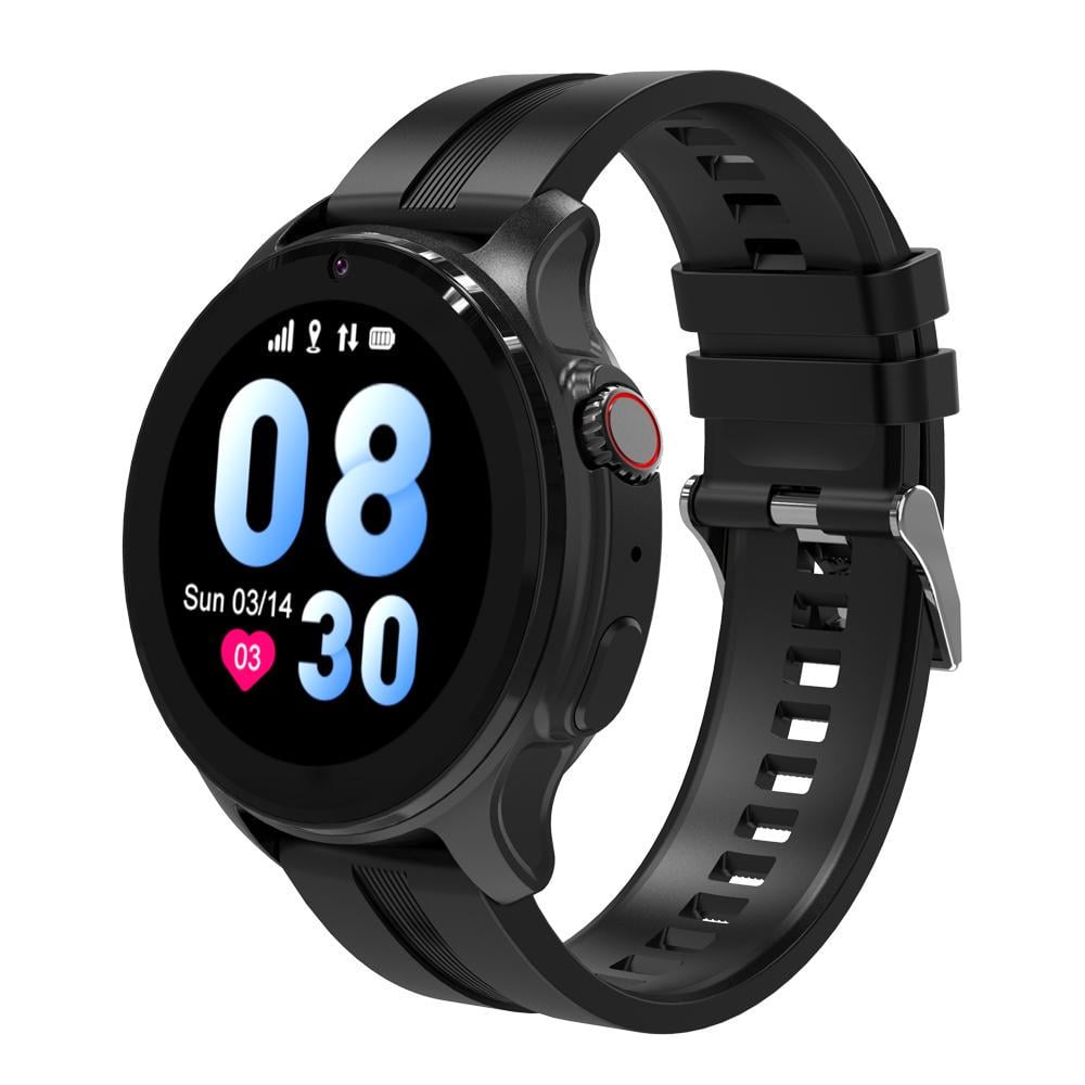 Смарт-часы детские Lemfo T25 с GPS/звонками/видеосвязью/прослушкой/Wi-Fi/кнопкой SOS Черный (7687698)