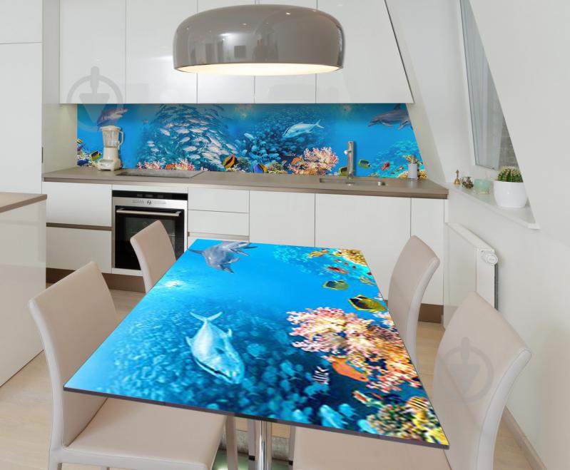 Наклейка виниловая на стол Zatarga "Косяки Рыб" 600х1200 мм Z181743st Наклейка виниловая на стол Zatarga "Косяки Рыб" 600х1200 мм Z181743st