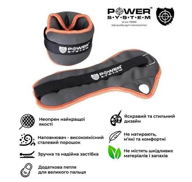 Утяжелители-манжеты для ног и рук Power System PS-4043 Wrist Weights 2 шт. 0,5 кг (PS-4043_Grey) - фото 9 Утяжелители-манжеты для ног и рук Power System PS-4043 Wrist Weights 2 шт. 0,5 кг (PS-4043_Grey) - фото 9