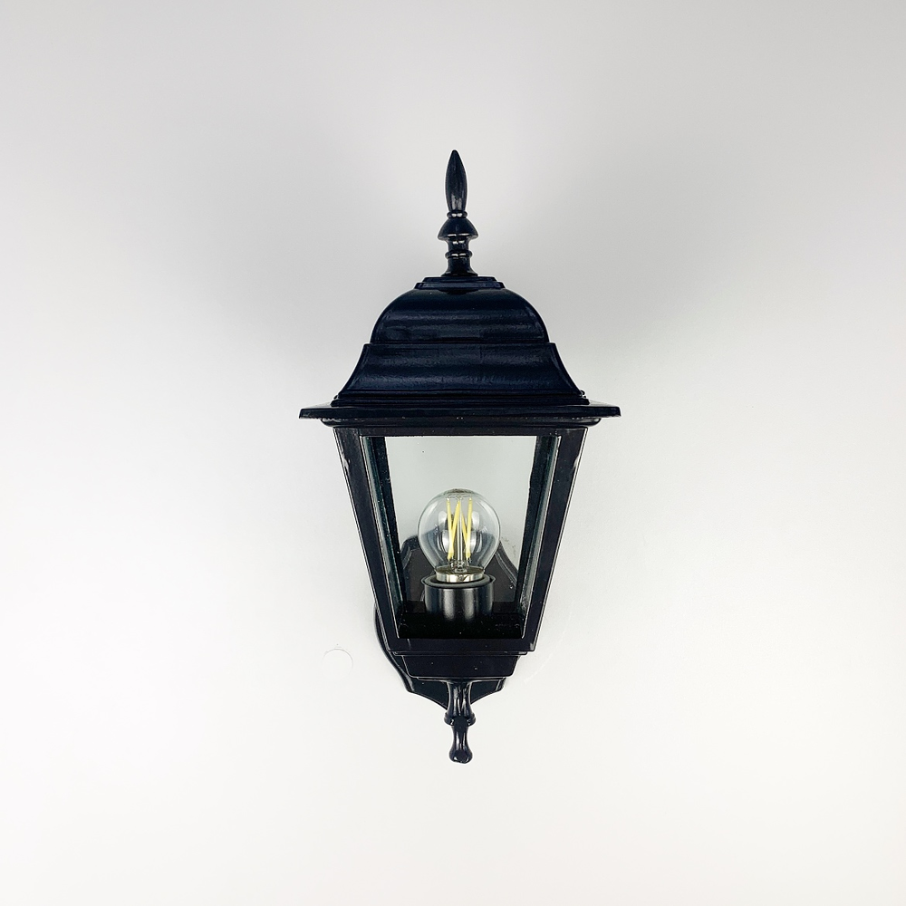 Фонарь настенный уличный корпус вверх Черный (9030 W/S BK up) - фото 1 Фонарь настенный уличный корпус вверх Черный (9030 W/S BK up) - фото 1