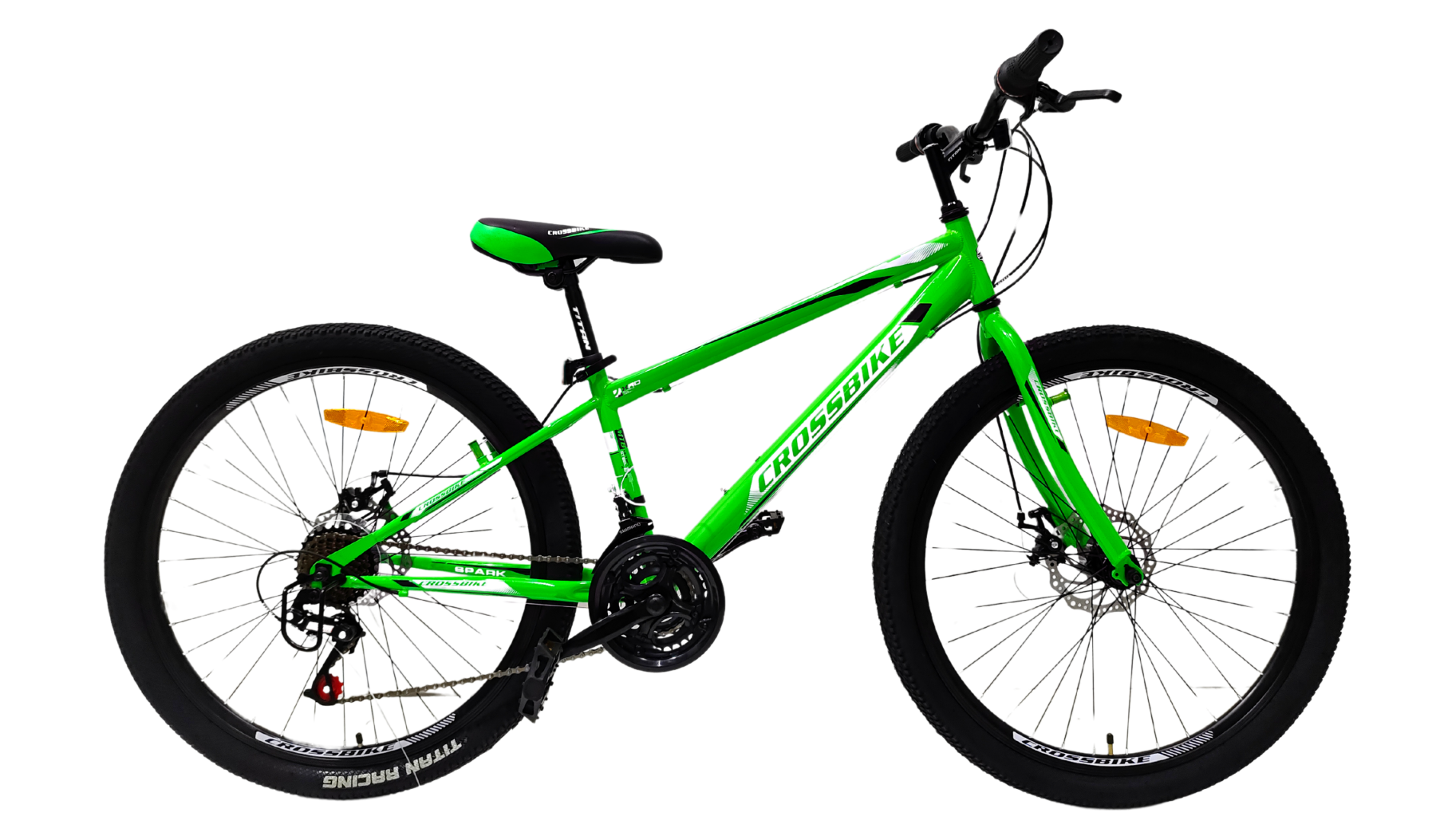 Велосипед CrossBike Spark D-Steel 2024 26" 13" Green - фото 1