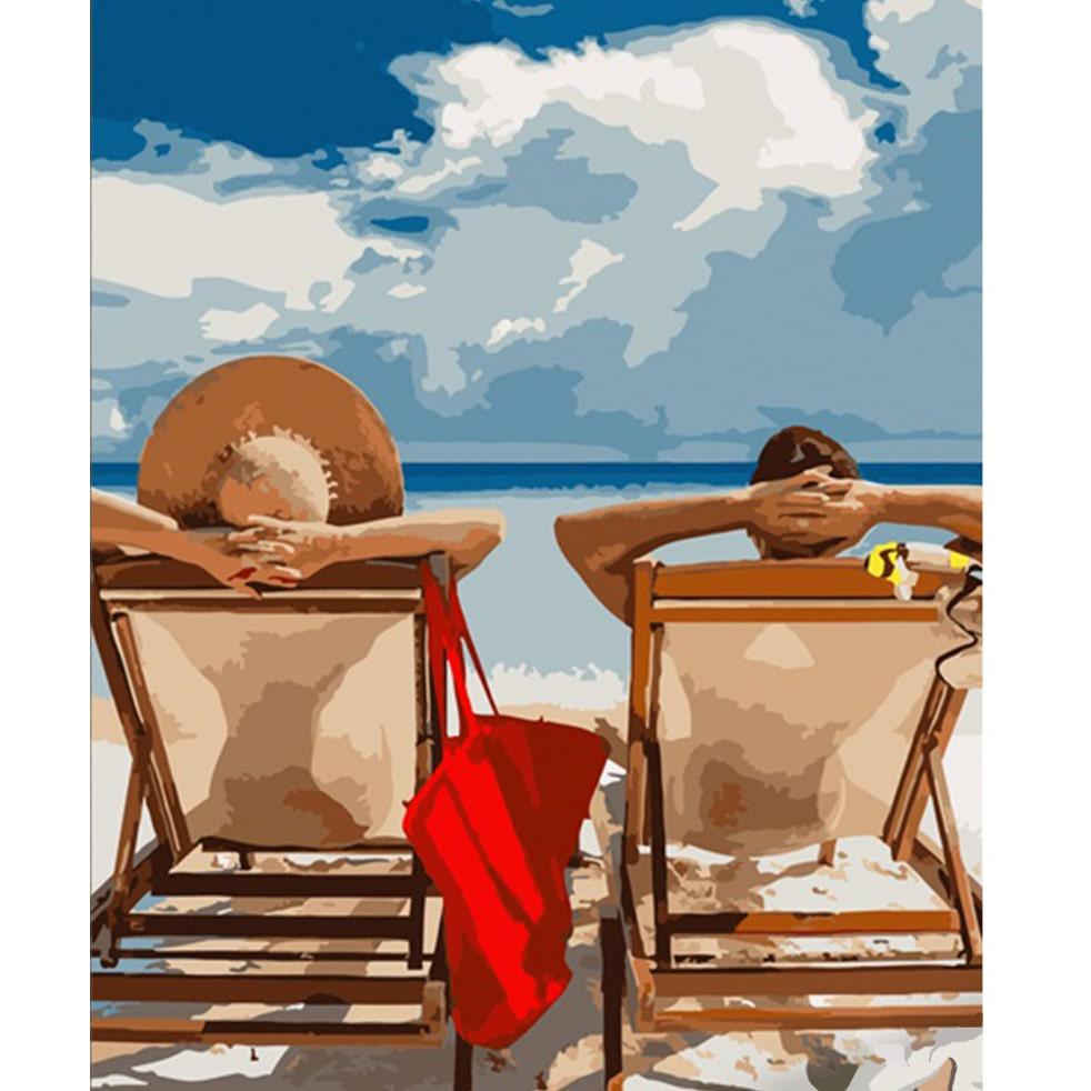 Картина по номерам Strateg Премиум Релакс вдвоем 40x50 см (HH002)