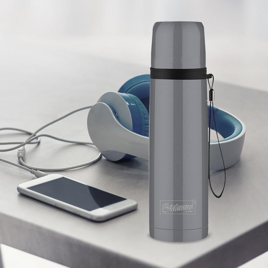 Термос питьевой Maestro из нержавеющей стали 0,35 л Серый (MR-1642-35) - фото 2 Термос питьевой Maestro из нержавеющей стали 0,35 л Серый (MR-1642-35) - фото 2