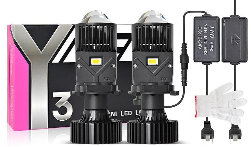 Автомобільна міні-лінза Bi-led Y3Pro з лазерним ефектом в цоколі H4 12-24V 65W (100001-56) Автомобільна міні-лінза Bi-led Y3Pro з лазерним ефектом в цоколі H4 12-24V 65W (100001-56)