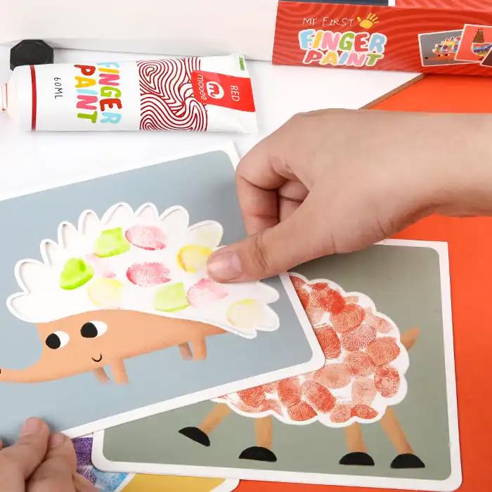 Краски пальчиковые для детей Mobee 6 цветов - фото 4