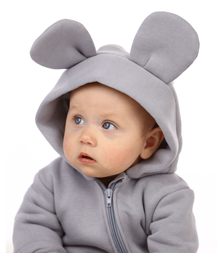 Комбинезон детский Bunny Box Микки с ушками триника утепленный р. 68 Серый (20302683) - фото 2 Комбинезон детский Bunny Box Микки с ушками триника утепленный р. 68 Серый (20302683) - фото 2