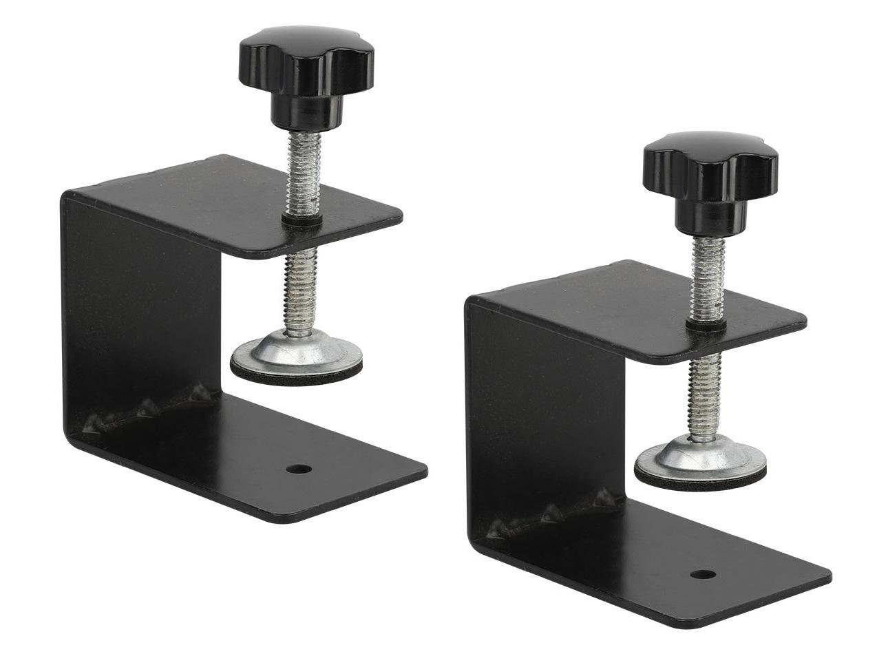 Комплект универсальных мебельных зажимов для фасадов 2 шт. до 50 мм Черный (R9424)
