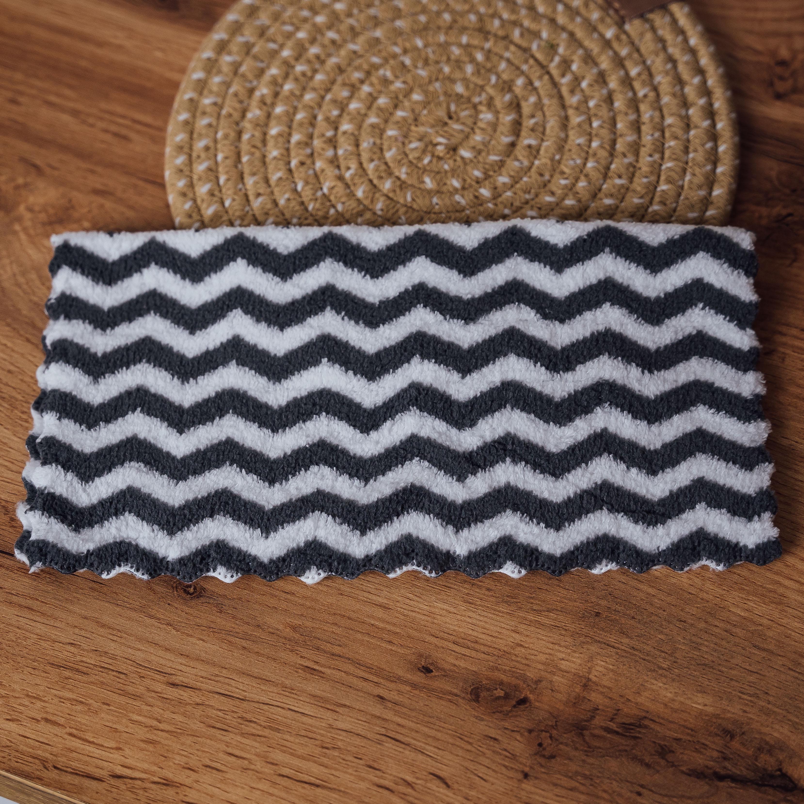 Кухонное полотенце 86445 Гармония Линий 25х50 см Графитовый (8414_10)