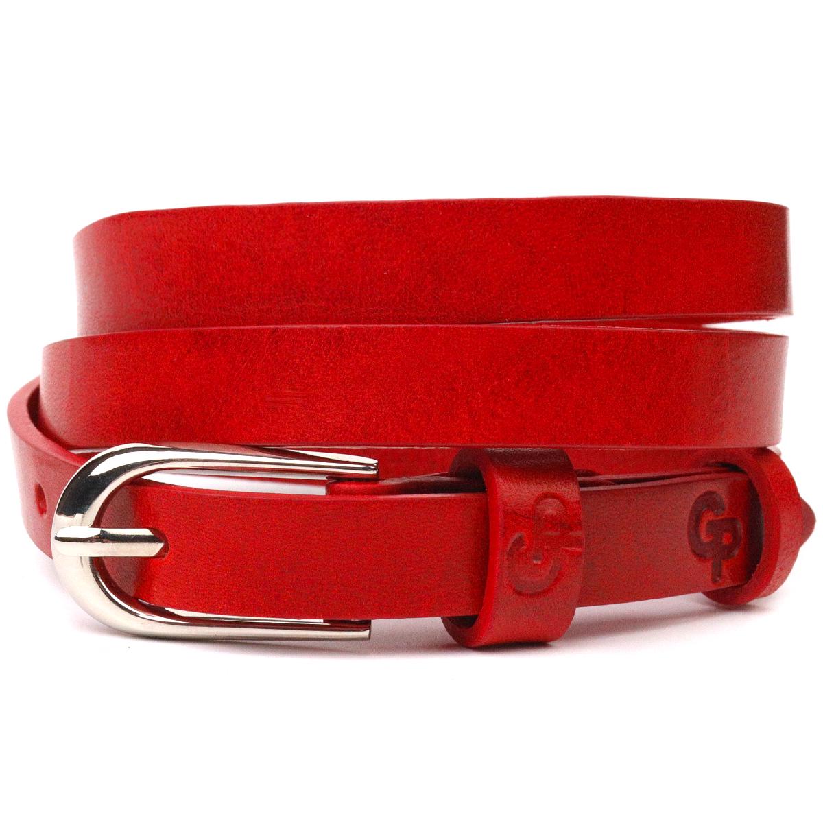 Ремінь жіночий шкіряний GRANDE PELLE Leather Belt 21439 Червоний (55228)