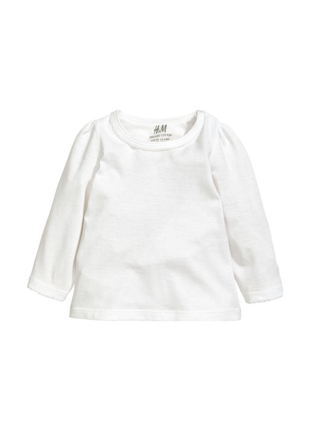 Лонгслив H&M 74 см Белый (6358969)