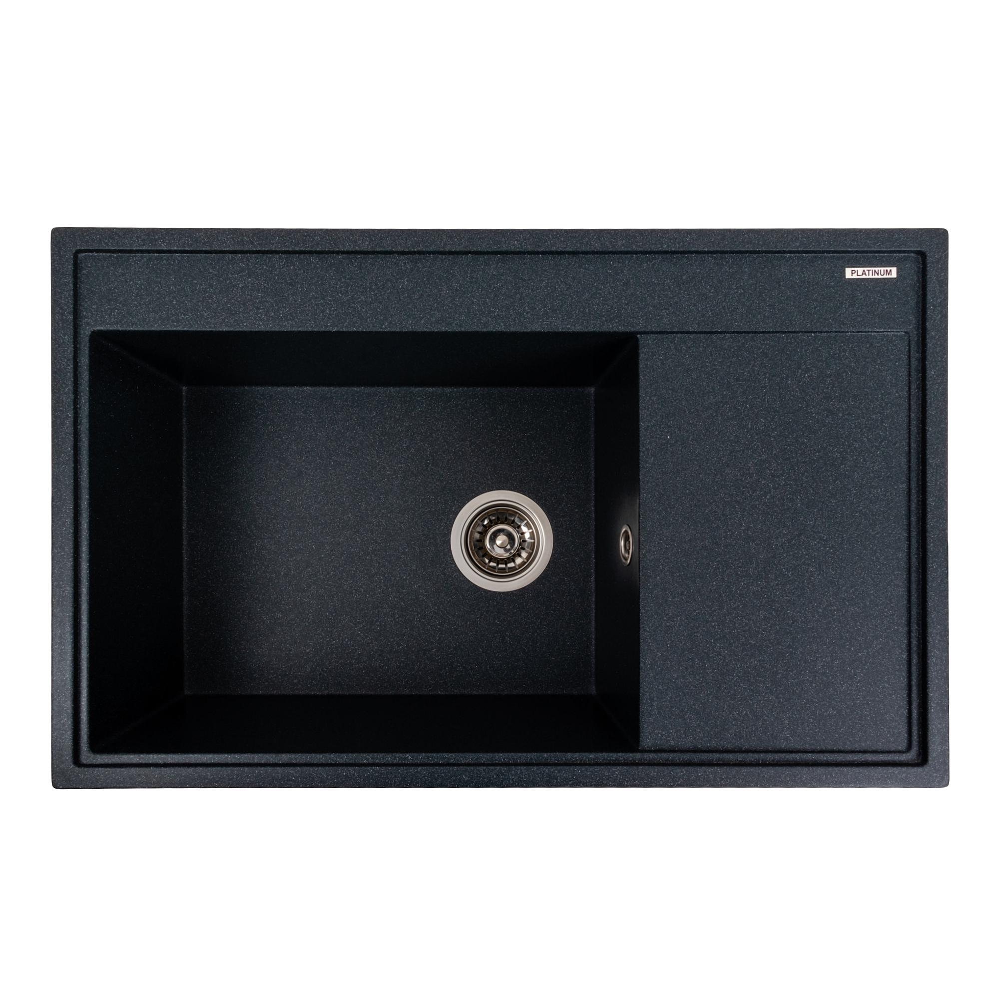 Мойка кухонная Platinum PLS-A40279 прямоугольная гранитная 790x500 мм Серый (224470)