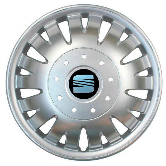 Ковпаки автомобільні SKS 410 R16 з логотипом Seat 4 шт. Сріблястий Ковпаки автомобільні SKS 410 R16 з логотипом Seat 4 шт. Сріблястий