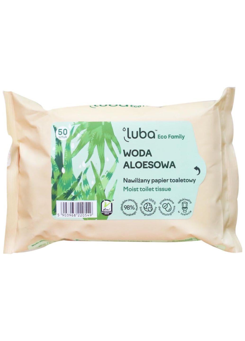 Вологий туалетний папір Luba ECO Family Алое 50 шт. (Е-01619)