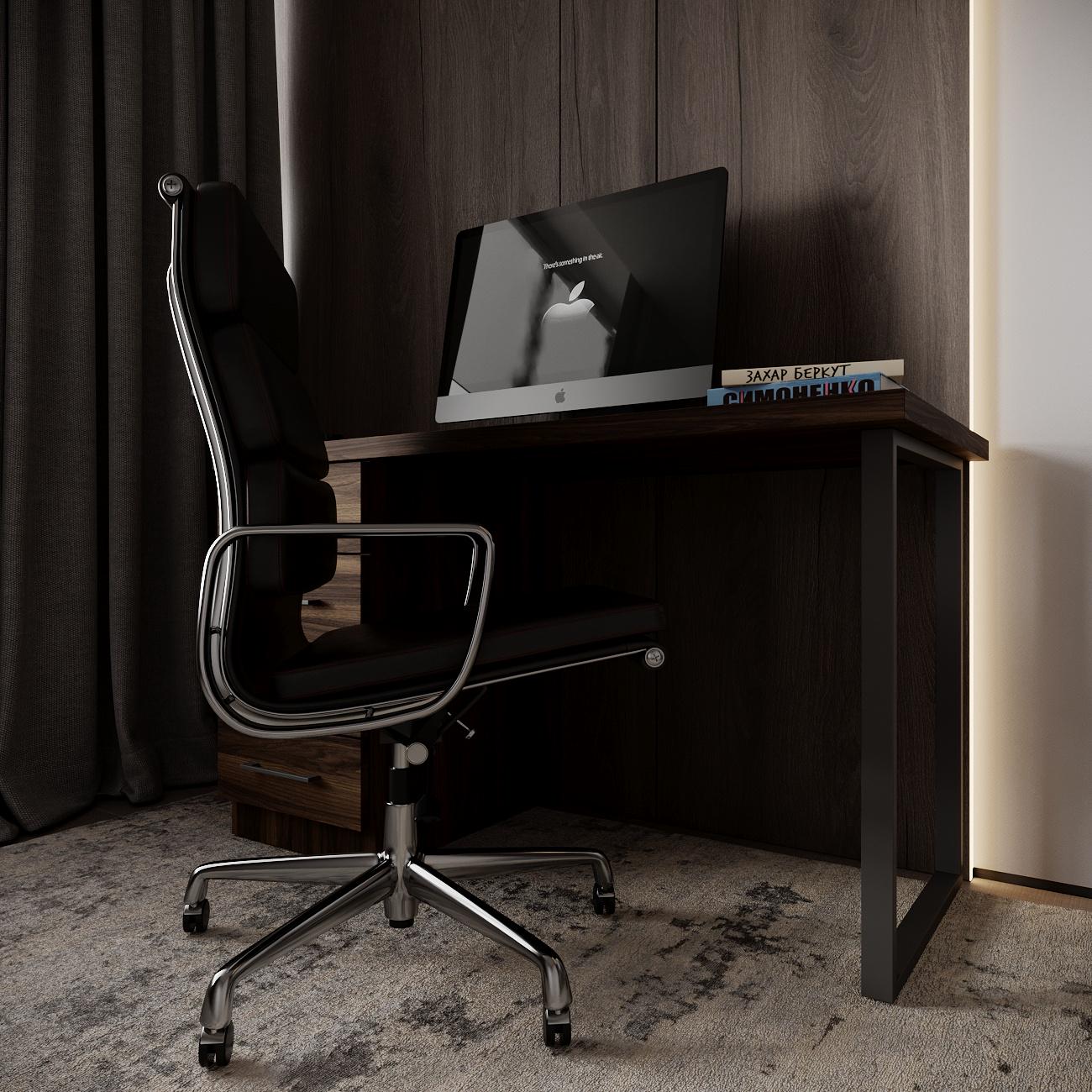 Компьютерный стол Mebellini Торонто лофт 1200x600x770 мм Орех Артемида (арт.SKEP1000-205) - фото 5 Компьютерный стол Mebellini Торонто лофт 1200x600x770 мм Орех Артемида (арт.SKEP1000-205) - фото 5