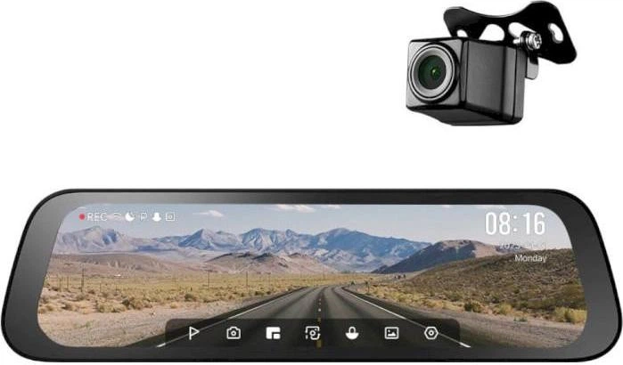 Зеркало-видеорегистратор 10" с камерой заднего вида GPS/4G/Wi-Fi/Bluetooth/ADAS/Android 8.1 (34630254)